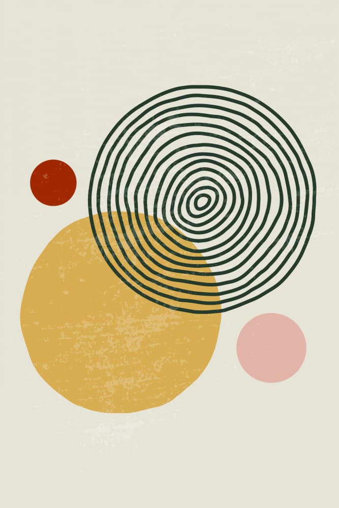 Modern Spiral Circles by jay stanley — canvas wall art