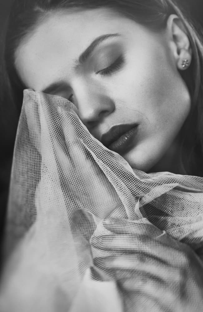 Serene Veiled Woman by Sandra Ulfig ARPS — canvas wall art