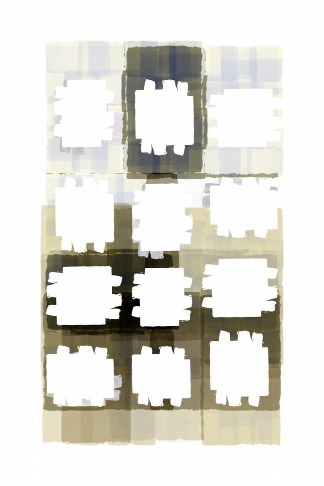 Muted Grid Abstract by cartissi — canvas wall art