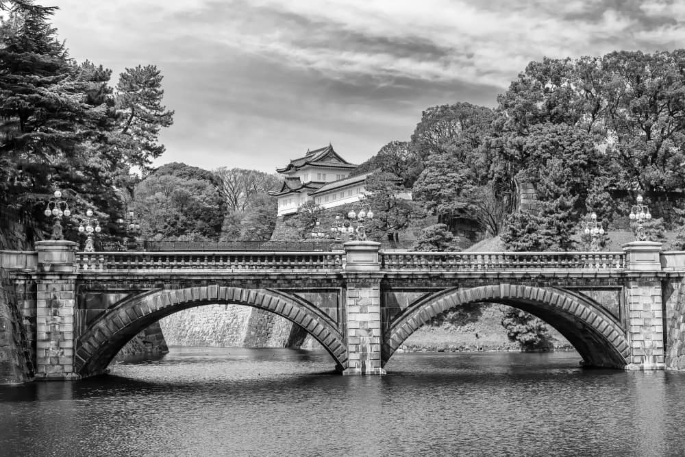 Imperial Palace Bridge Tokyo by Melanie Viola — canvas wall art