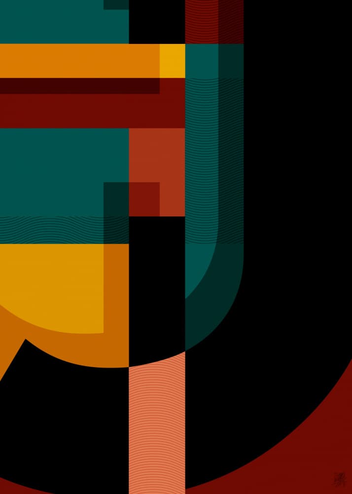Abstract Color Blocks by Osvaldo Russo — canvas wall art