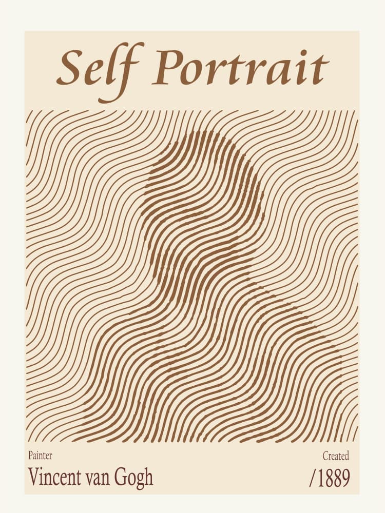 Wavy Line Portrait by Doa Project — canvas wall art