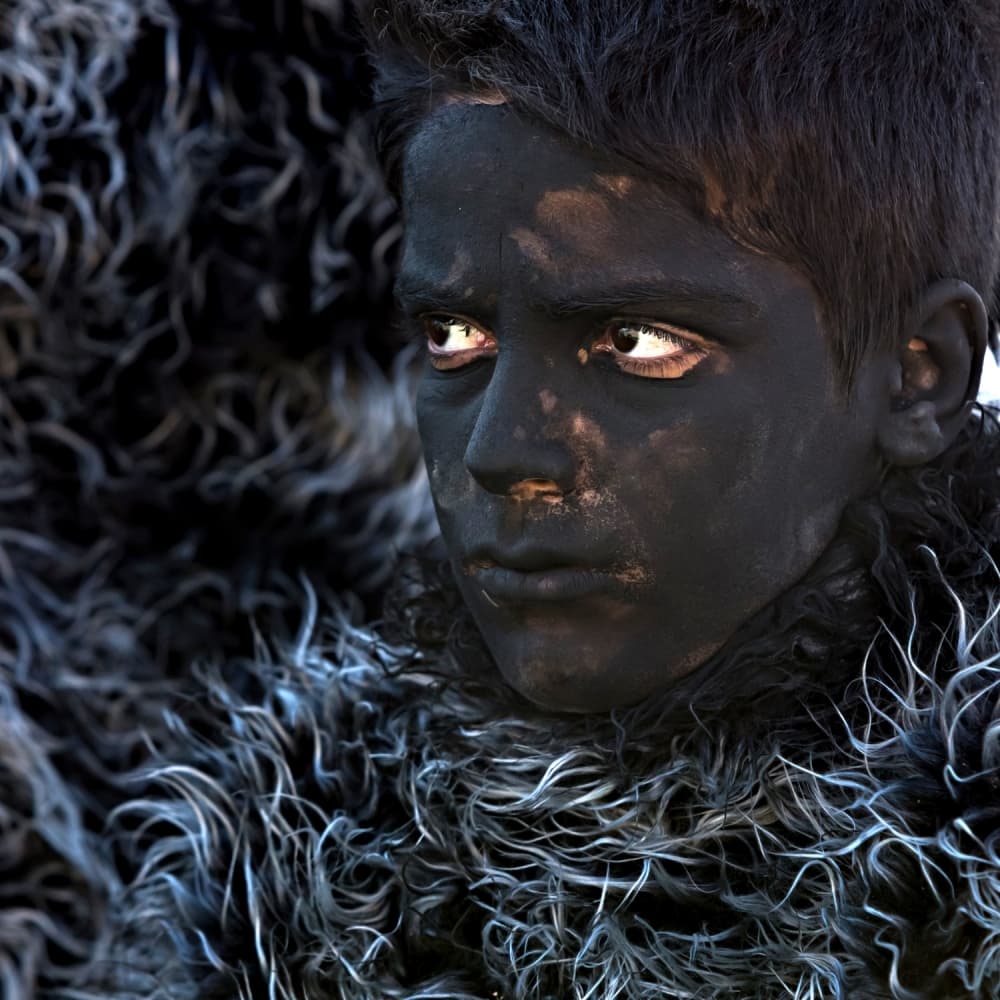 Solemn Black Face Boy by Mohammadreza Momeni — canvas wall art