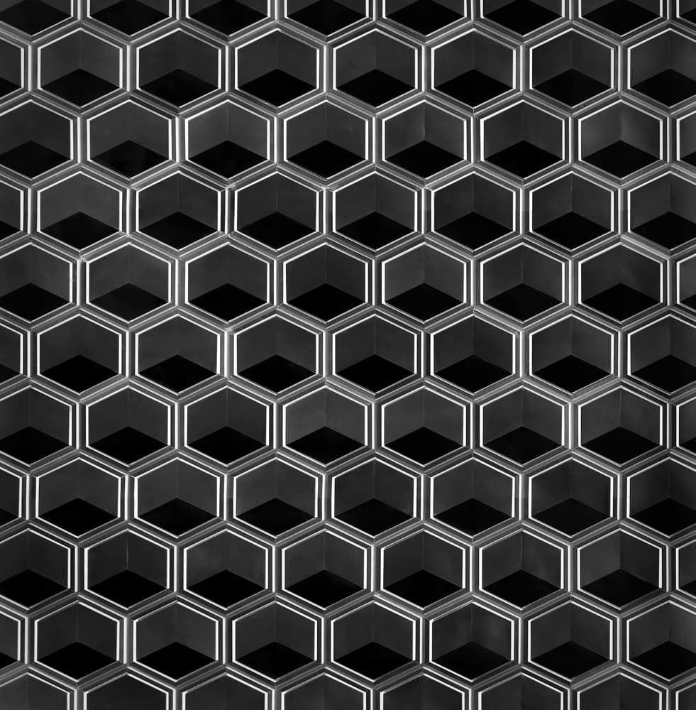 Modern Hexagonal Depth by Hans-Wolfgang Hawerkamp — canvas wall art