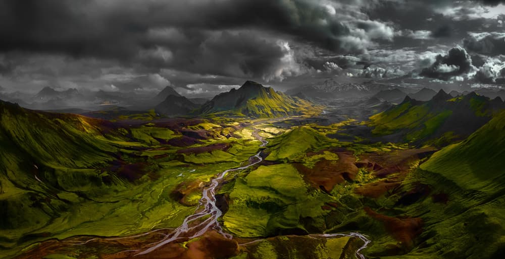 Dramatic Green Valley by James Bian — canvas wall art