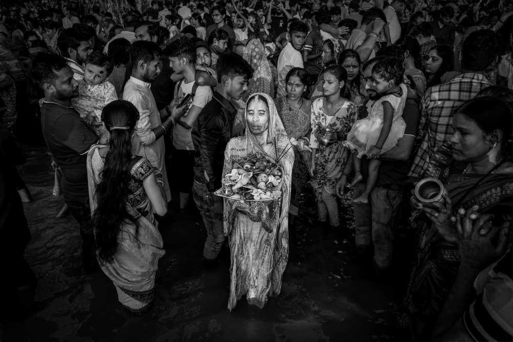 Sacred River Ritual by Kuntal Biswas — canvas wall art