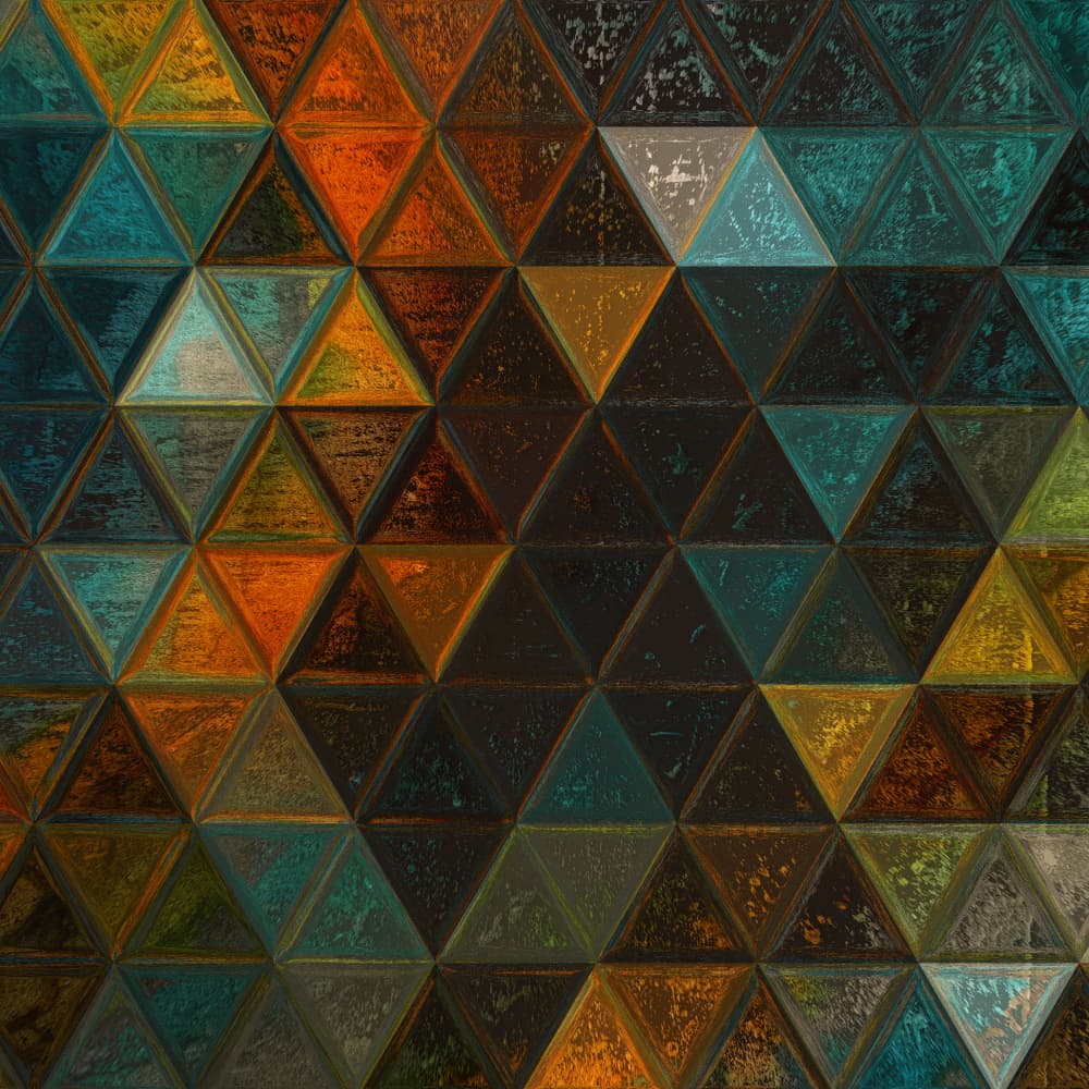 Earthy Textured Triangles by Justyna Jaszke — canvas wall art