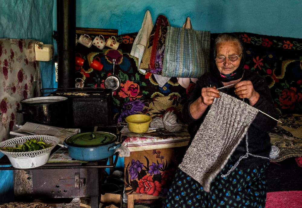 Cozy Home Knitting by Andrei Nicolas - The Traveler — canvas wall art