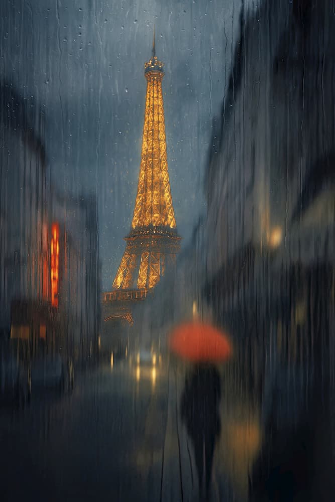 Rainy Night in Paris by X-FlyingKN — canvas wall art