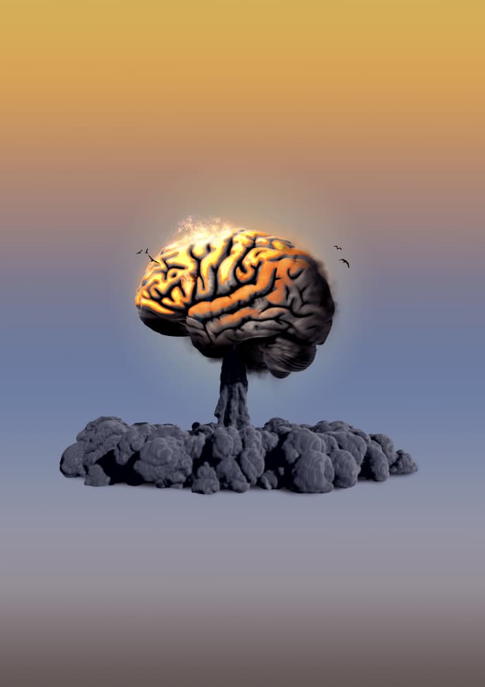 Exploding Brain Ideas by Artem Pozdniakov — canvas wall art
