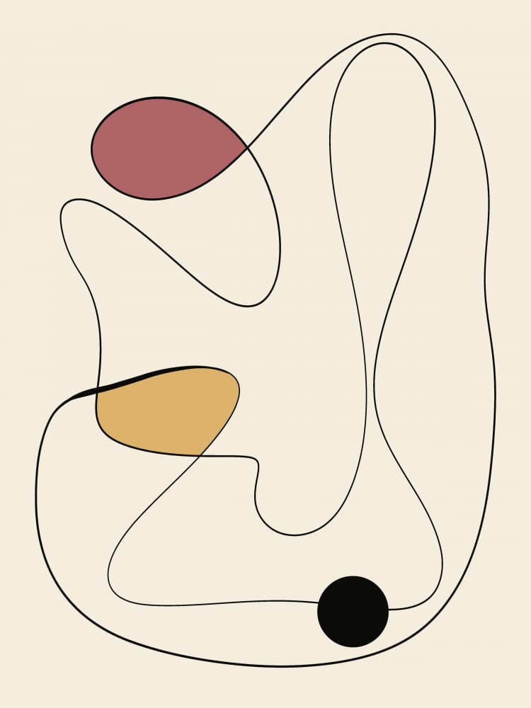 Organic Line Forms by Little Dean — canvas wall art