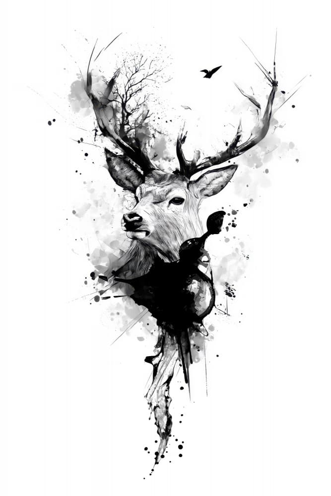 Forest Spirit Deer by Rafal Kulik — canvas wall art