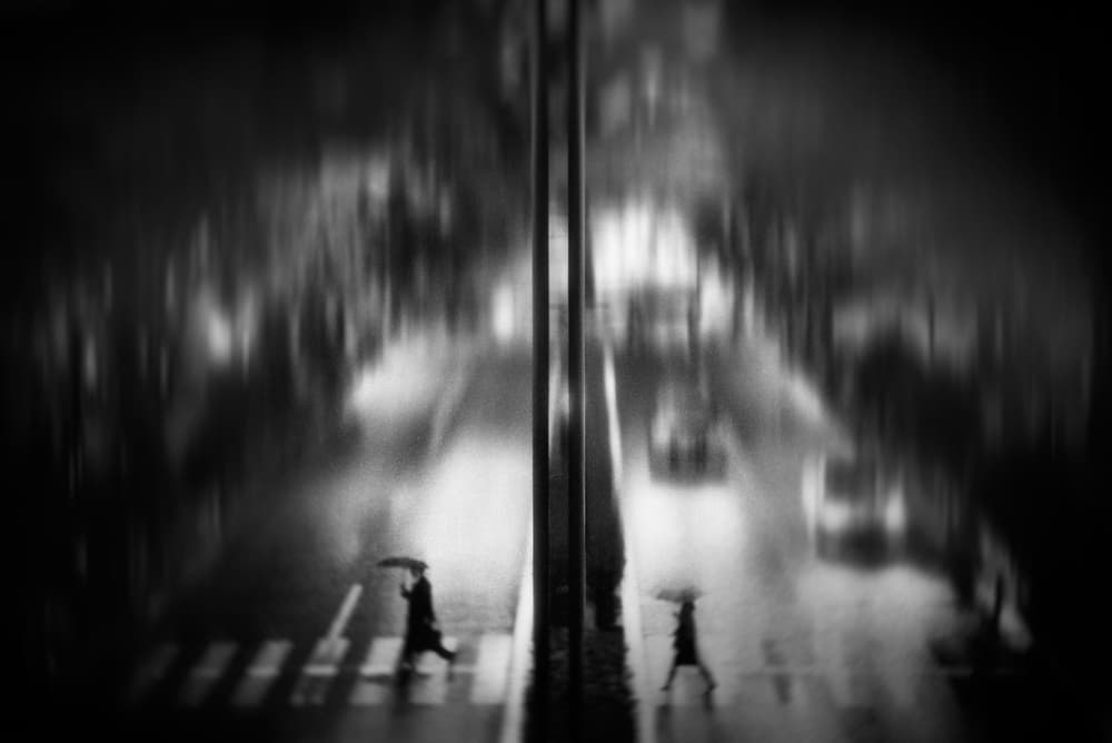 Rainy City Walk by Teruhiko Tsuchida — canvas wall art