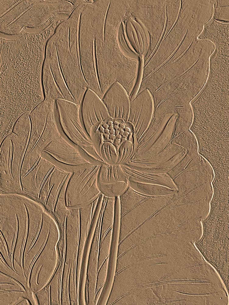 Tranquil Lotus Relief by Santhosh ch — canvas wall art