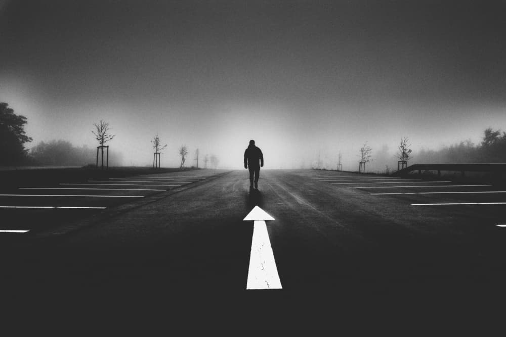 Solitary Walk Forward by Robert Kuavi — canvas wall art