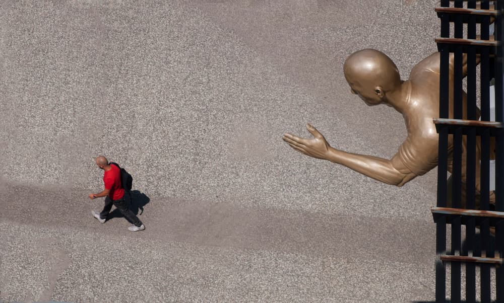 Giant Statue Human Scale by Fatma GÖKMEN — canvas wall art