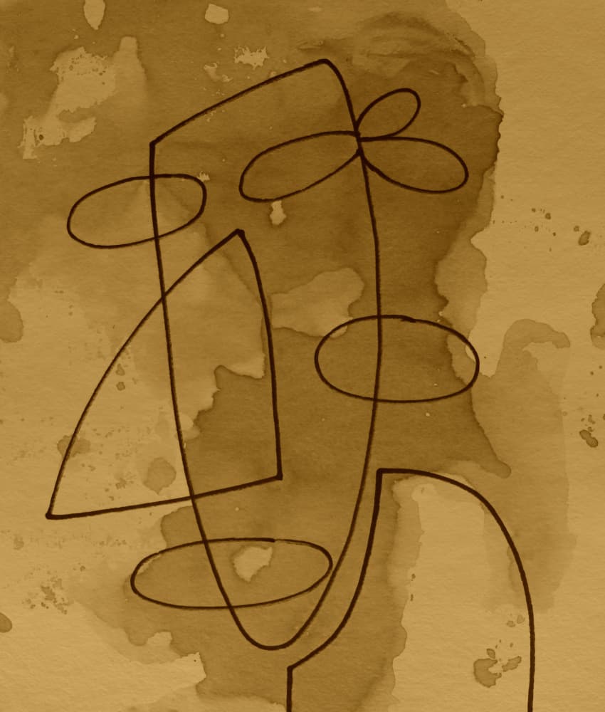 Abstract Line Face by Santhosh ch — canvas wall art