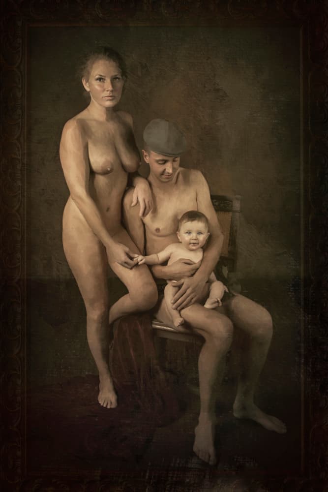 Family painting by Carola Kayen-Mouthaan — canvas wall art