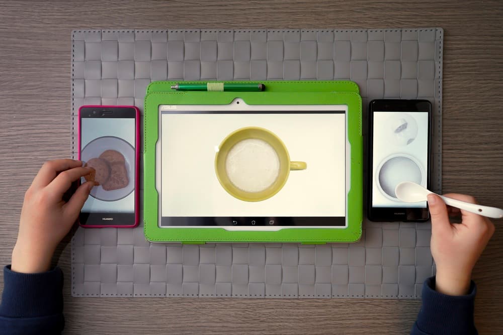 Hands On Digital Breakfast by Domenico Petrocca — canvas wall art