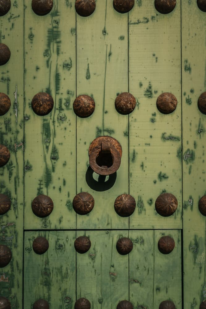 Weathered Green Door by Aimee Giles — canvas wall art