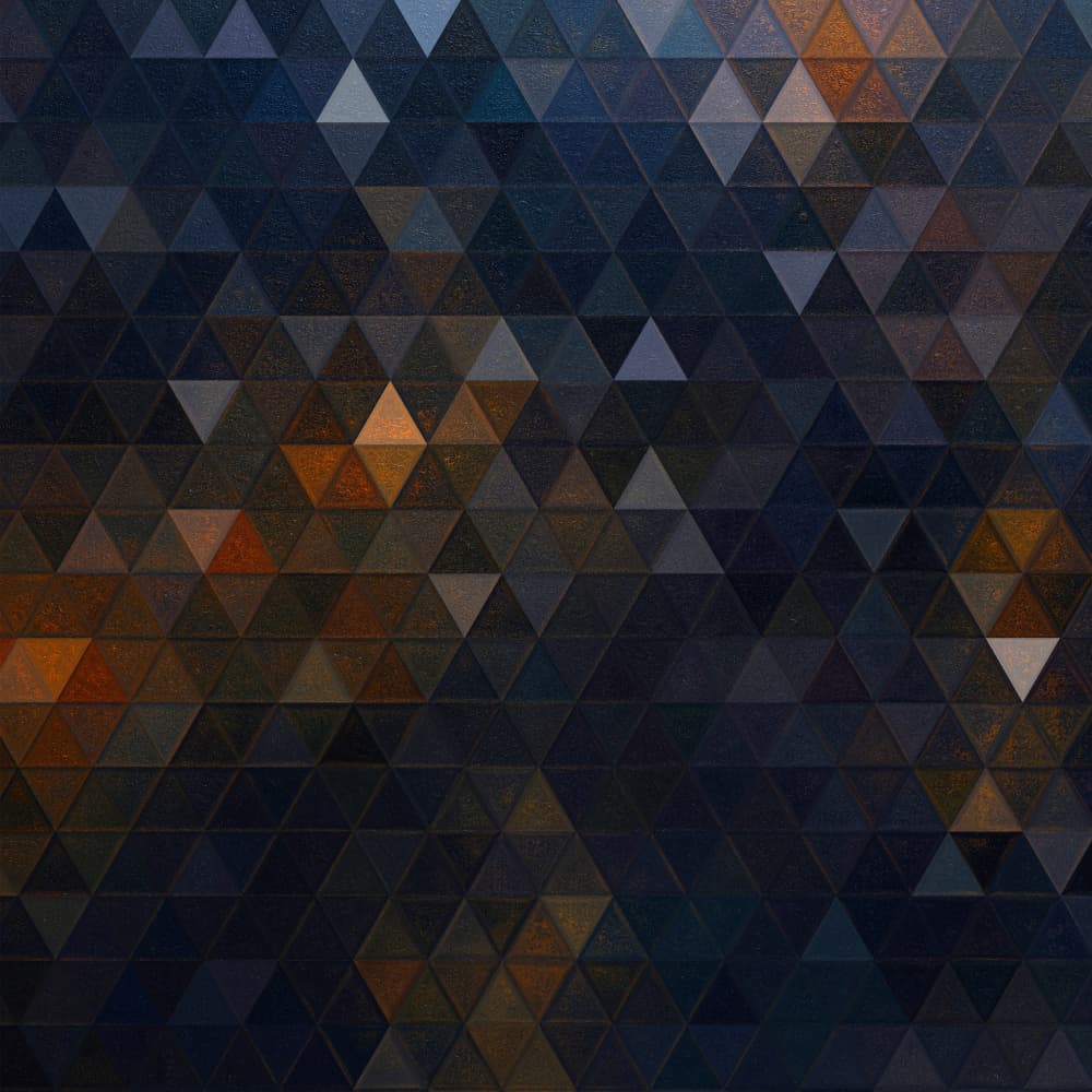 Geometric Night Glow by Justyna Jaszke — canvas wall art