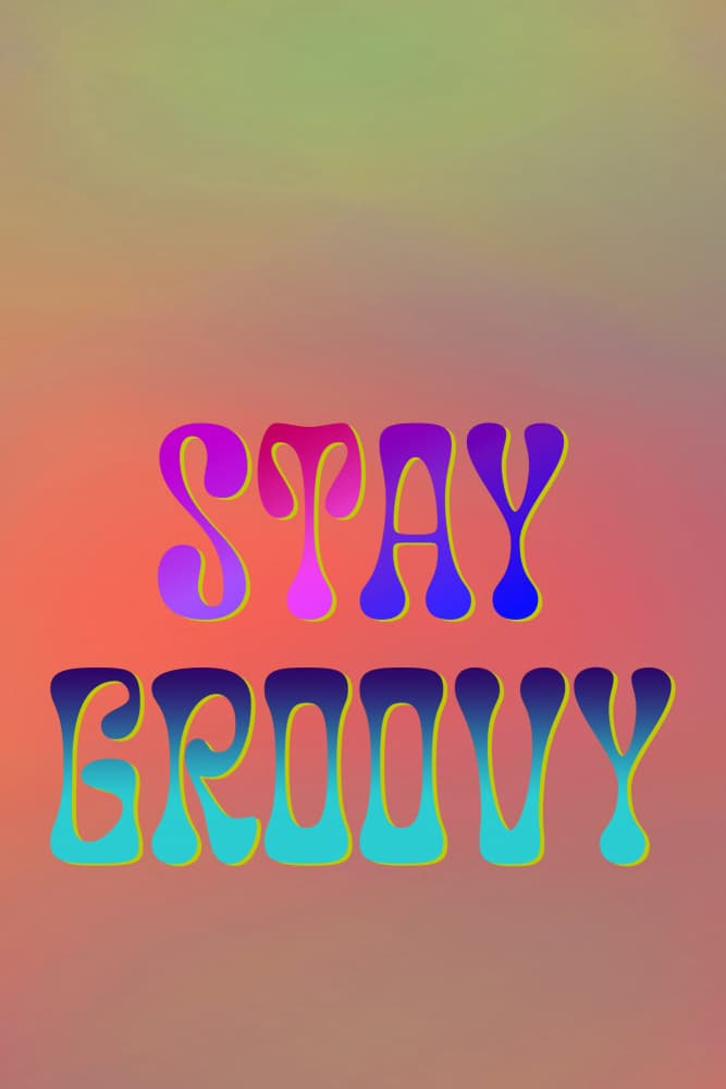Stay Groovy Typography by casa cartissi — canvas wall art