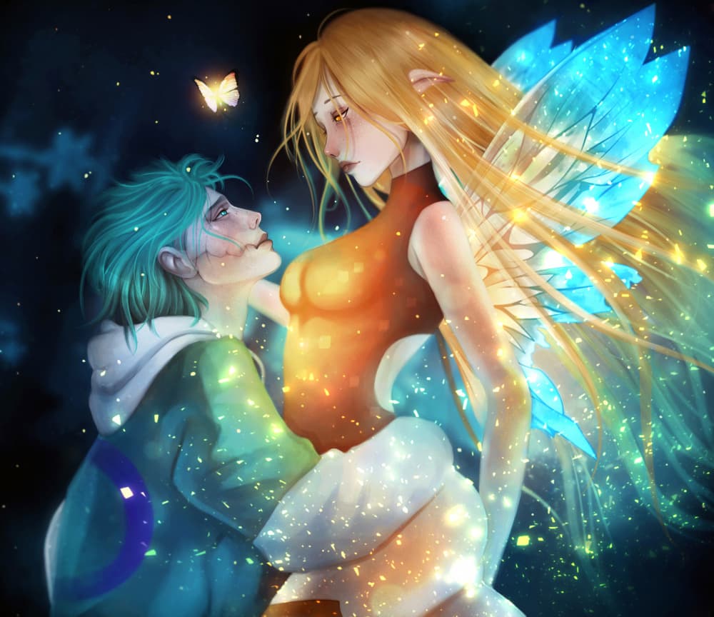 Glowing Fairy Romance by Jolene Griesel — canvas wall art
