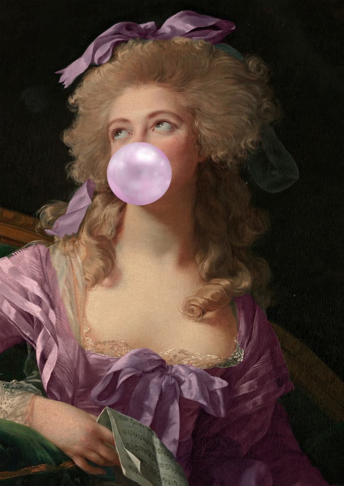 Sassy Rococo Lady by Talitha McQueen — canvas wall art
