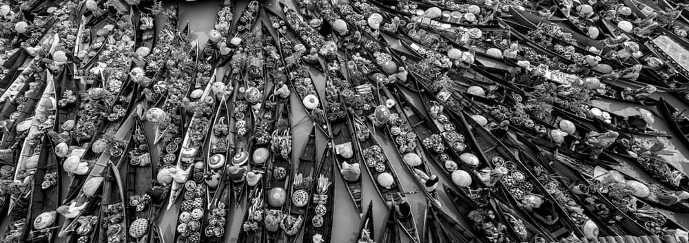 Miniature Gondola Market by Gunarto Song — canvas wall art