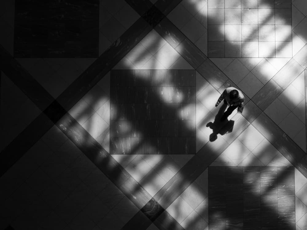 Walking Through Light Patterns by HISASHI ISHIKAWA — canvas wall art