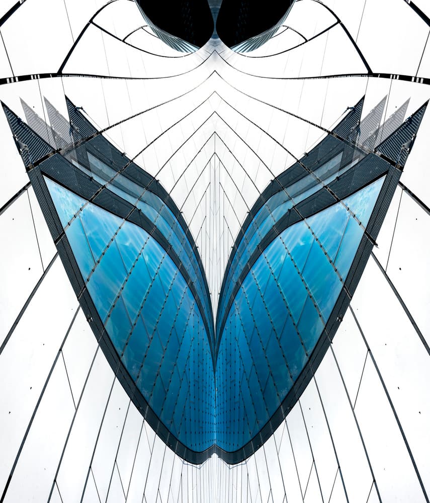 Abstract Blue Geometry by Greetje van Son — canvas wall art