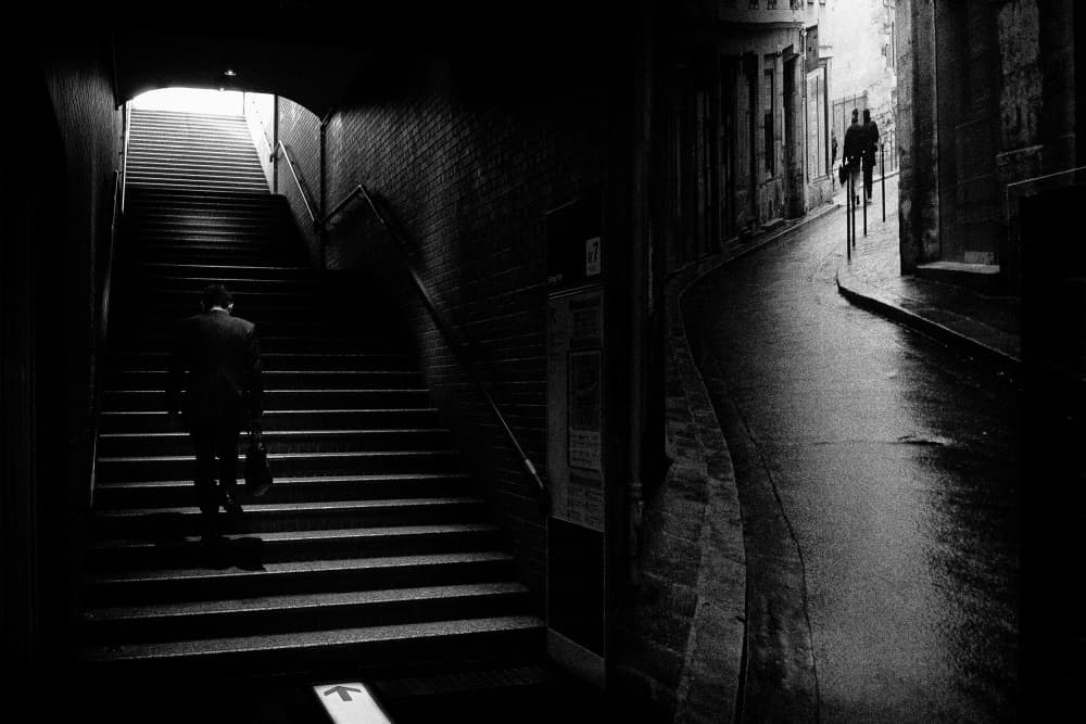 Shadowed Urban Paths by Shinji Isobe — canvas wall art