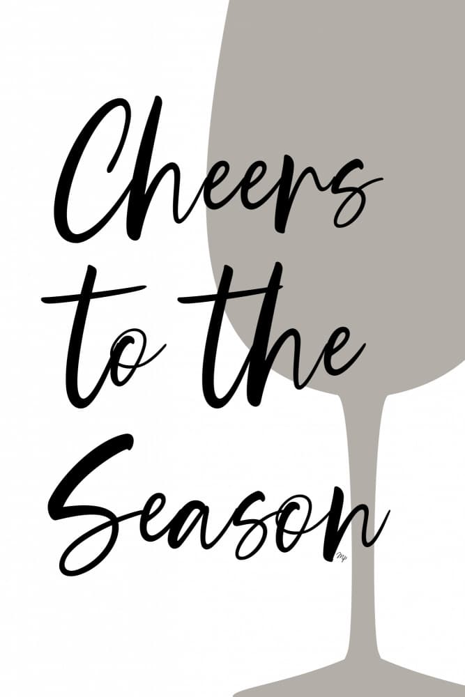 Festive Wine Glass Cheers by Martina — canvas wall art