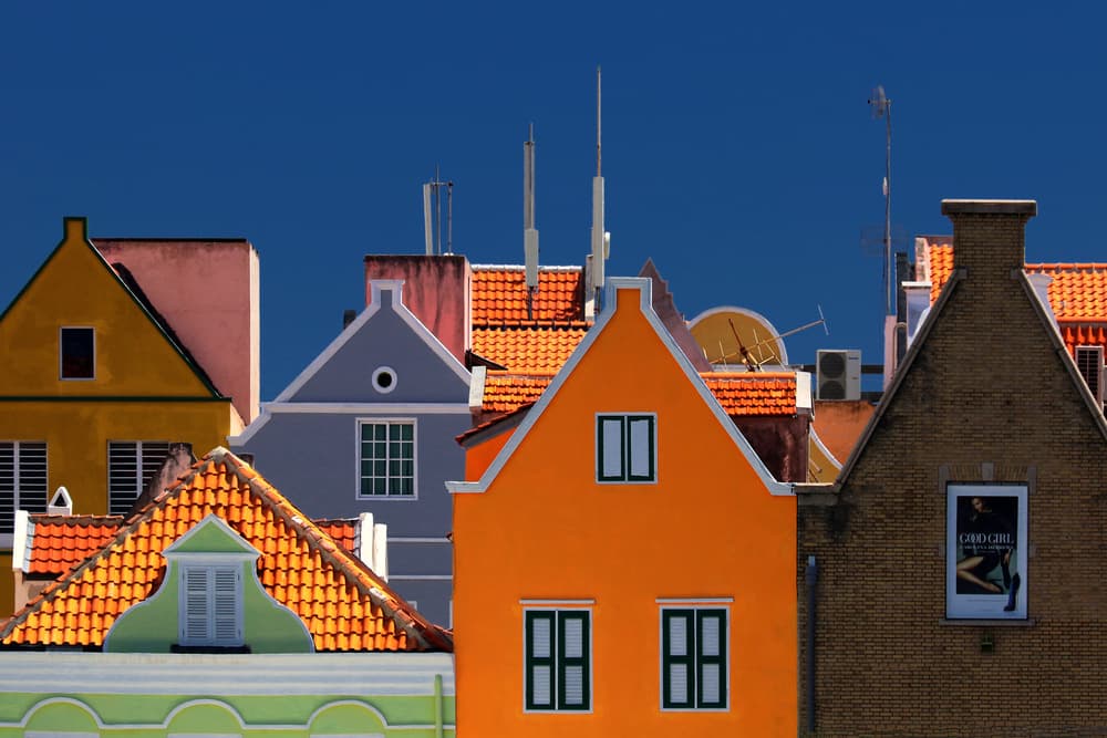 Colorful Gable Houses by Hans-Wolfgang Hawerkamp — canvas wall art