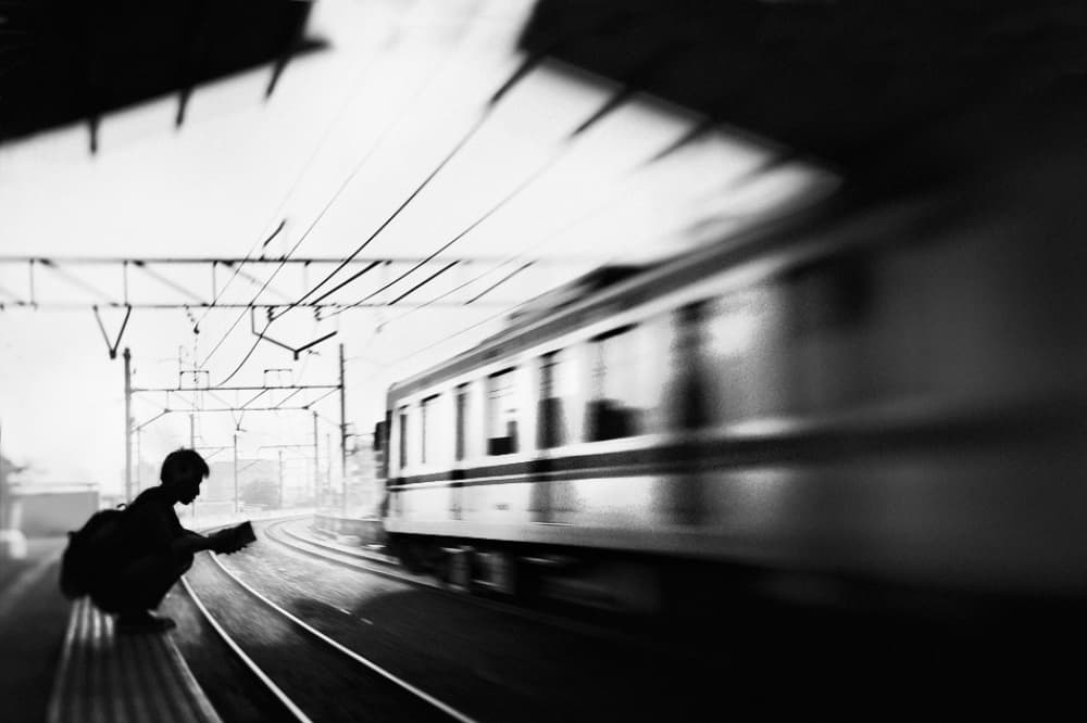 Music and Motion at the Station by Sebastian Kisworo — canvas wall art