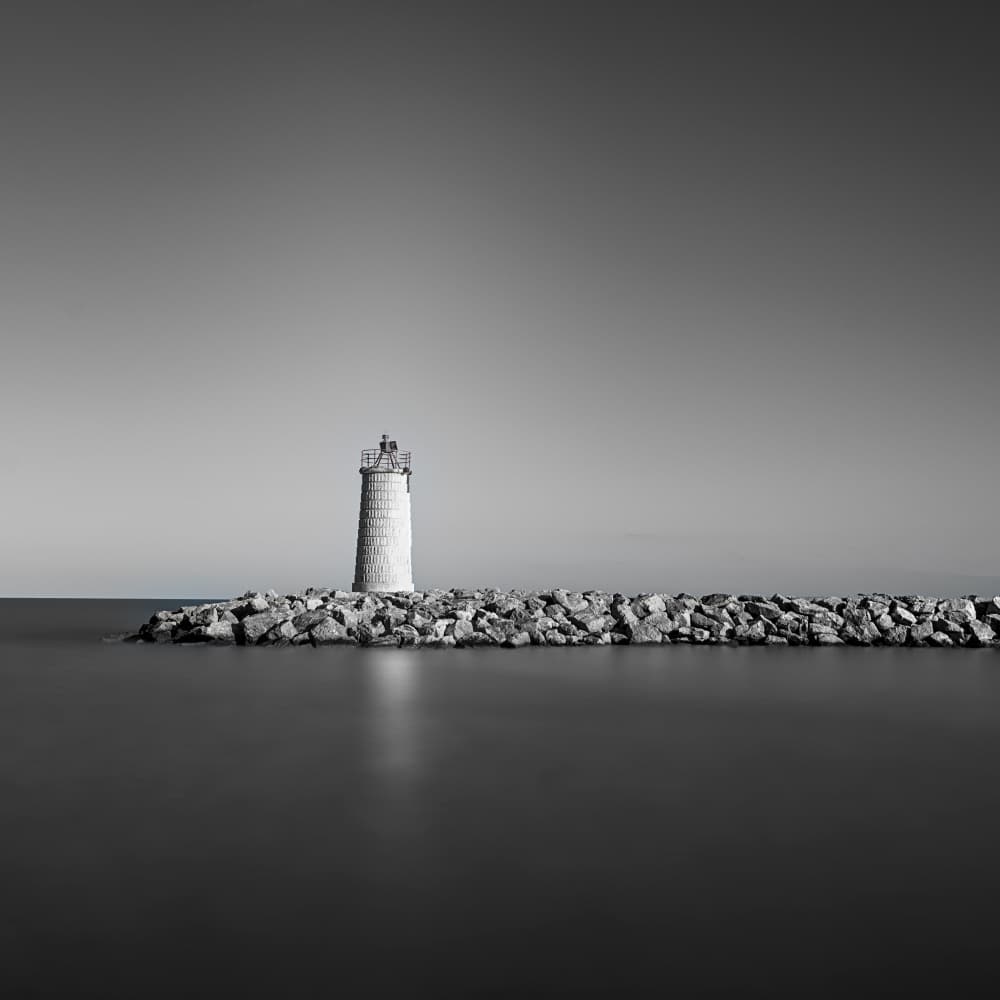 Coastal Lighthouse Serenity by Roland Weber — canvas wall art