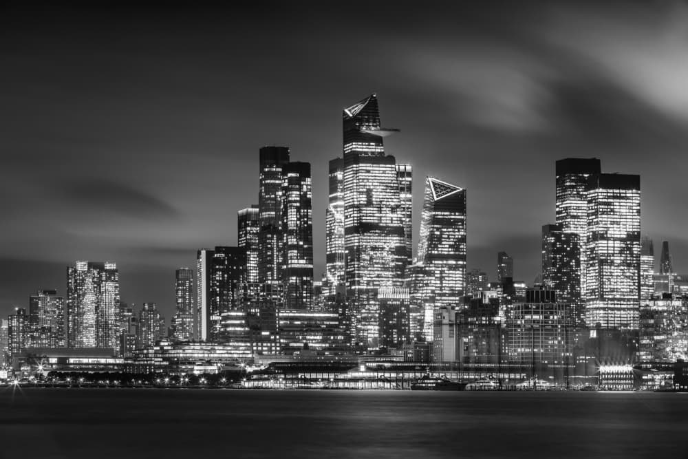 Night City Skyline by Melanie Viola — canvas wall art