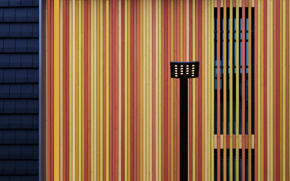 Colorful Striped Facade by Jan Niezen — canvas wall art