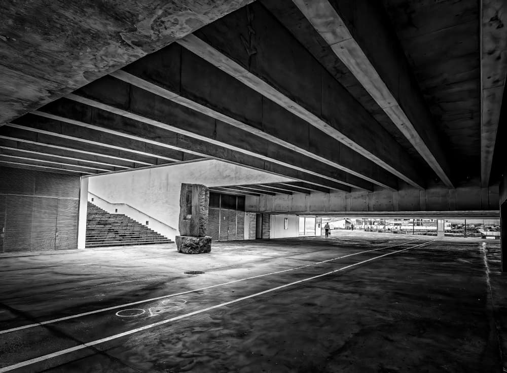 Stark Concrete Passage by Fernando Abreu — canvas wall art