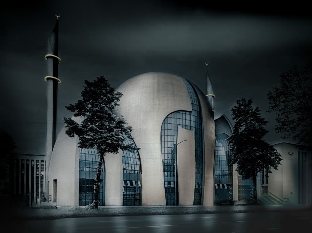 Dark Modern Mosque by Stephan Rückert — canvas wall art