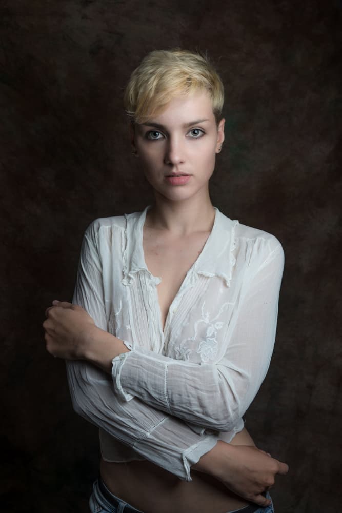 Serene Blonde Portrait by Ruth Franke — canvas wall art
