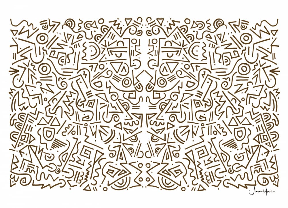 Intricate Doodle Symmetry by Jemma Morris — canvas wall art