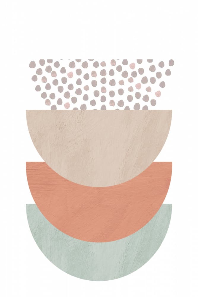 Stacked Earthy Shapes by Sally Ann Moss — canvas wall art