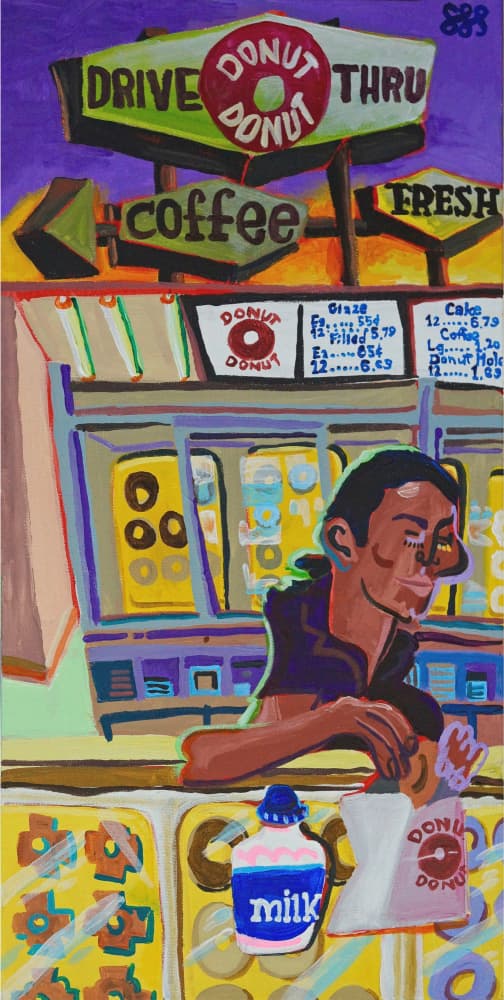 Donut Shop Drive Thru by Steve Spencer — canvas wall art