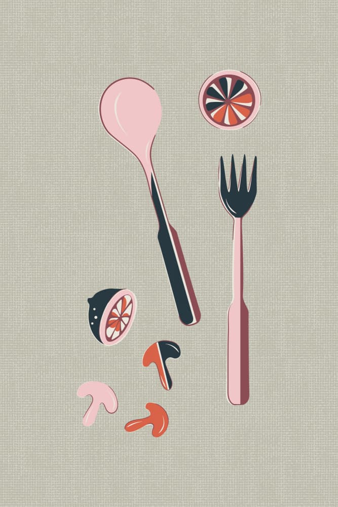 Playful Kitchen Still Life by Alexandra Weise — canvas wall art