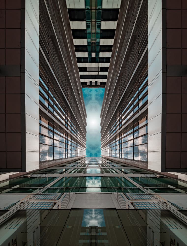 Modern Architectural Symmetry by David Chiodo — canvas wall art