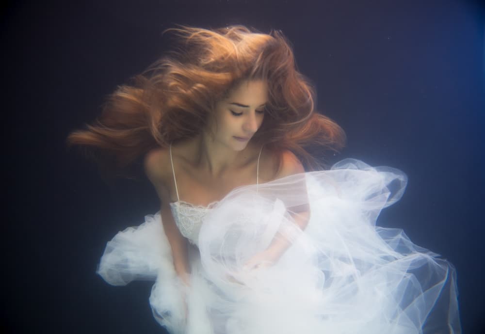 Underwater Bridal Dream by Gabriela Slegrova — canvas wall art