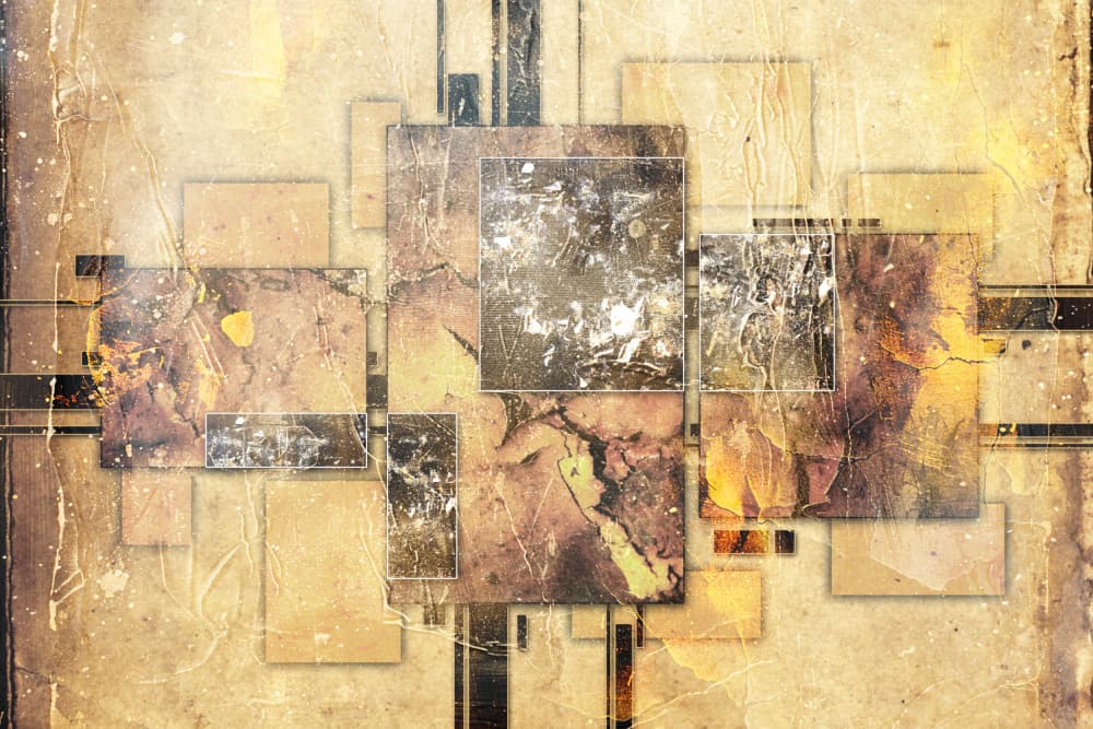 Distressed Urban Geometry by Rafal Kulik — canvas wall art