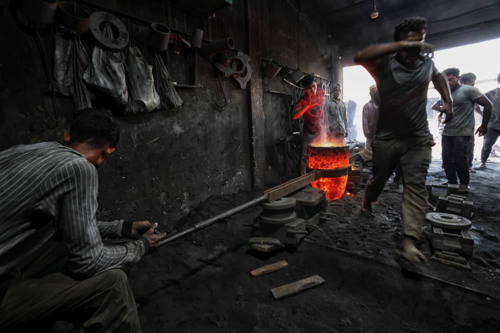 Molten Metal Foundry by Garik — canvas wall art