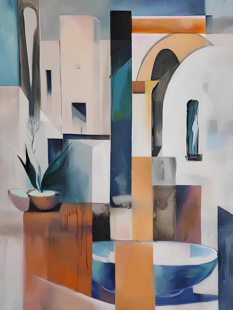 Modern Geometric Stillness by Avanesova Elena — canvas wall art